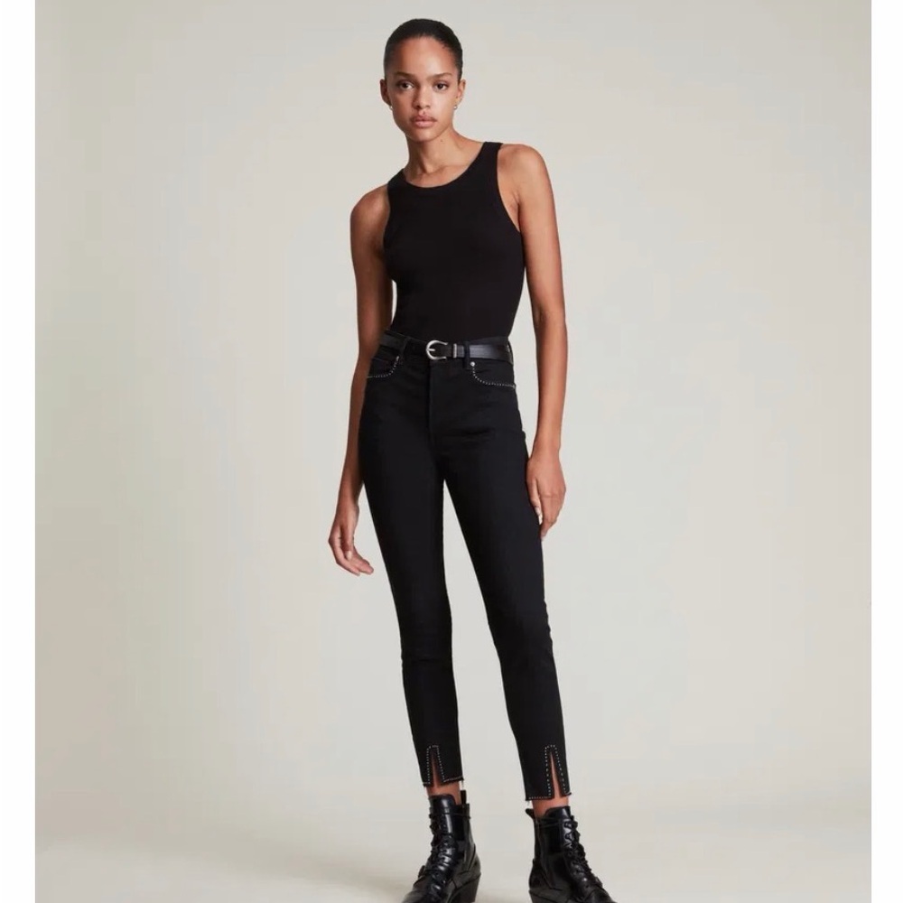 All Saints Miller Medium Black Skinny Jeans